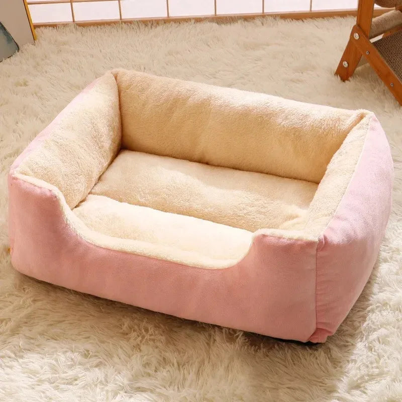 Soft Plush Pet Bed for Cats & Small Dogs – Cozy Breathable Cushion House