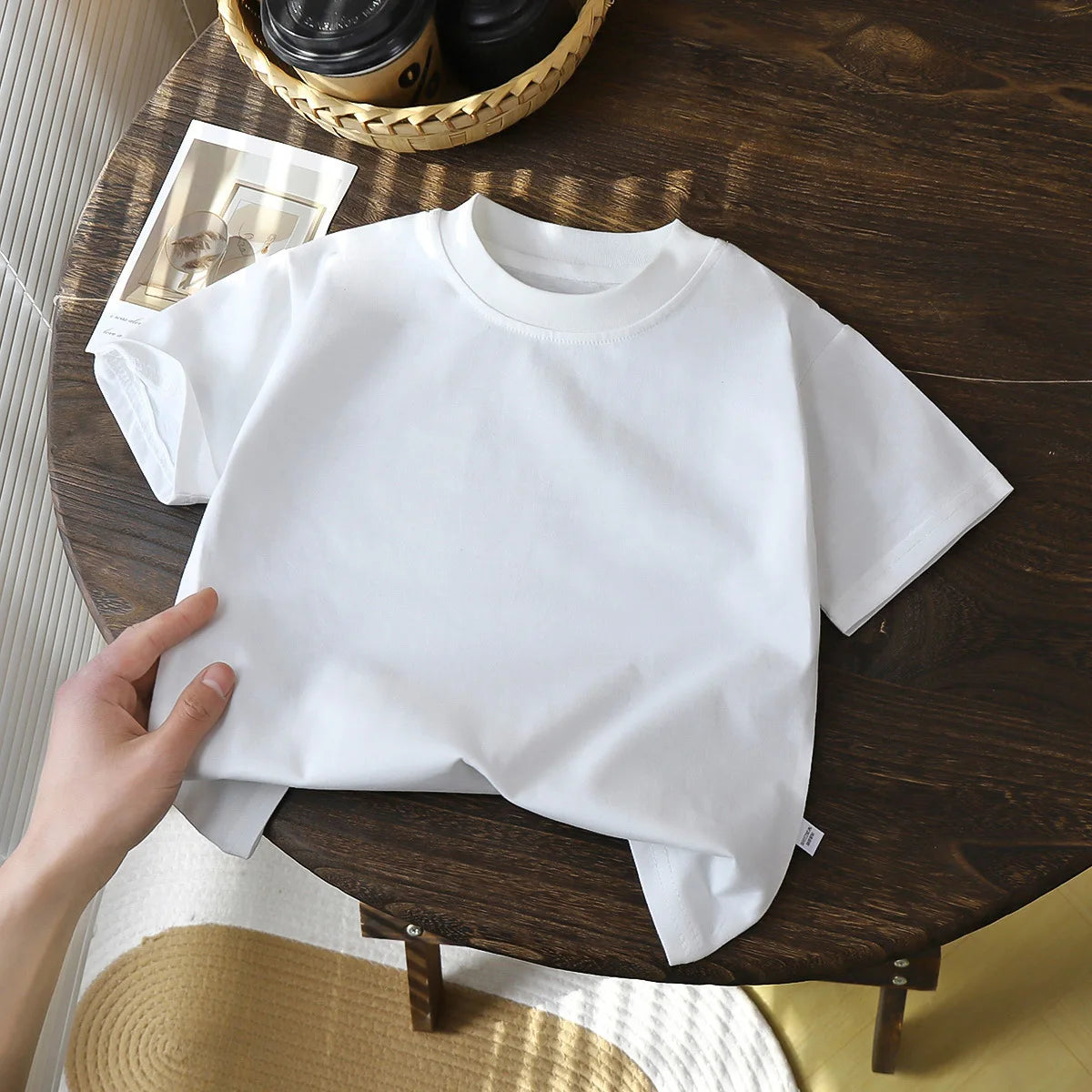 2-10Y Barnens Pure Cotton Short Sleeve Pullover T-Shirt – Baby Pojkar & Flickor Sommar Toppar