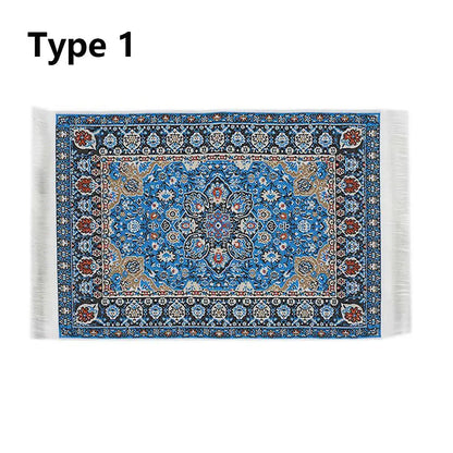 1:12 Scale Turkish Style Miniature Dollhouse Carpet – Floor Covering for Playing House & Doll Accessories