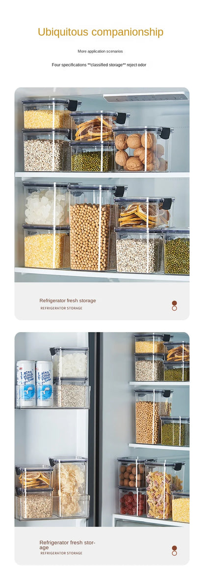 1PC Lufttät försluten förvaringsburk – Plastgröna, Pasta & kryddbehållare  på Moisture-Proof Kitchen Organizer Box