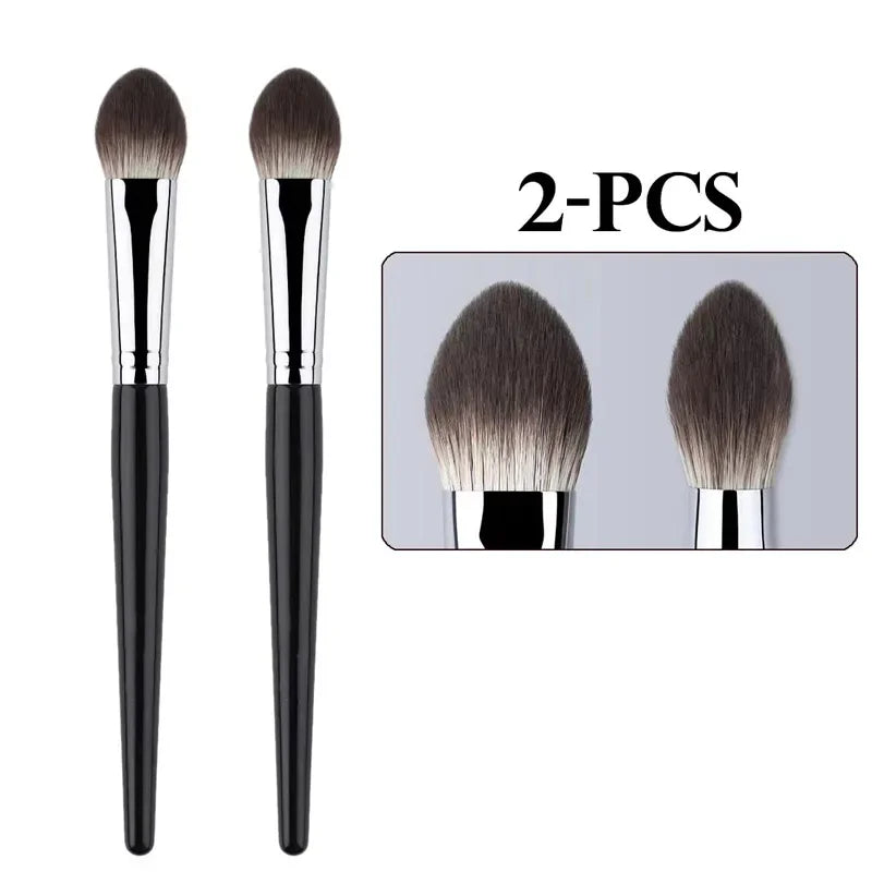 1/2PCS Peach Heart Blusher Brush - Liten Flat Precise Brush för puder, kräm & flytande Blush