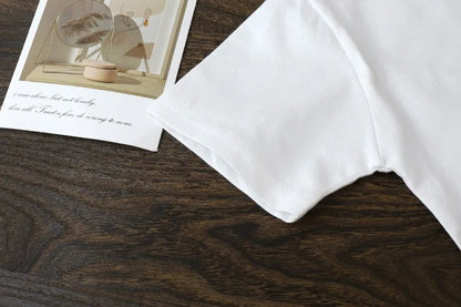 2-10Y Barnens Pure Cotton Short Sleeve Pullover T-Shirt – Baby Pojkar & Flickor Sommar Toppar