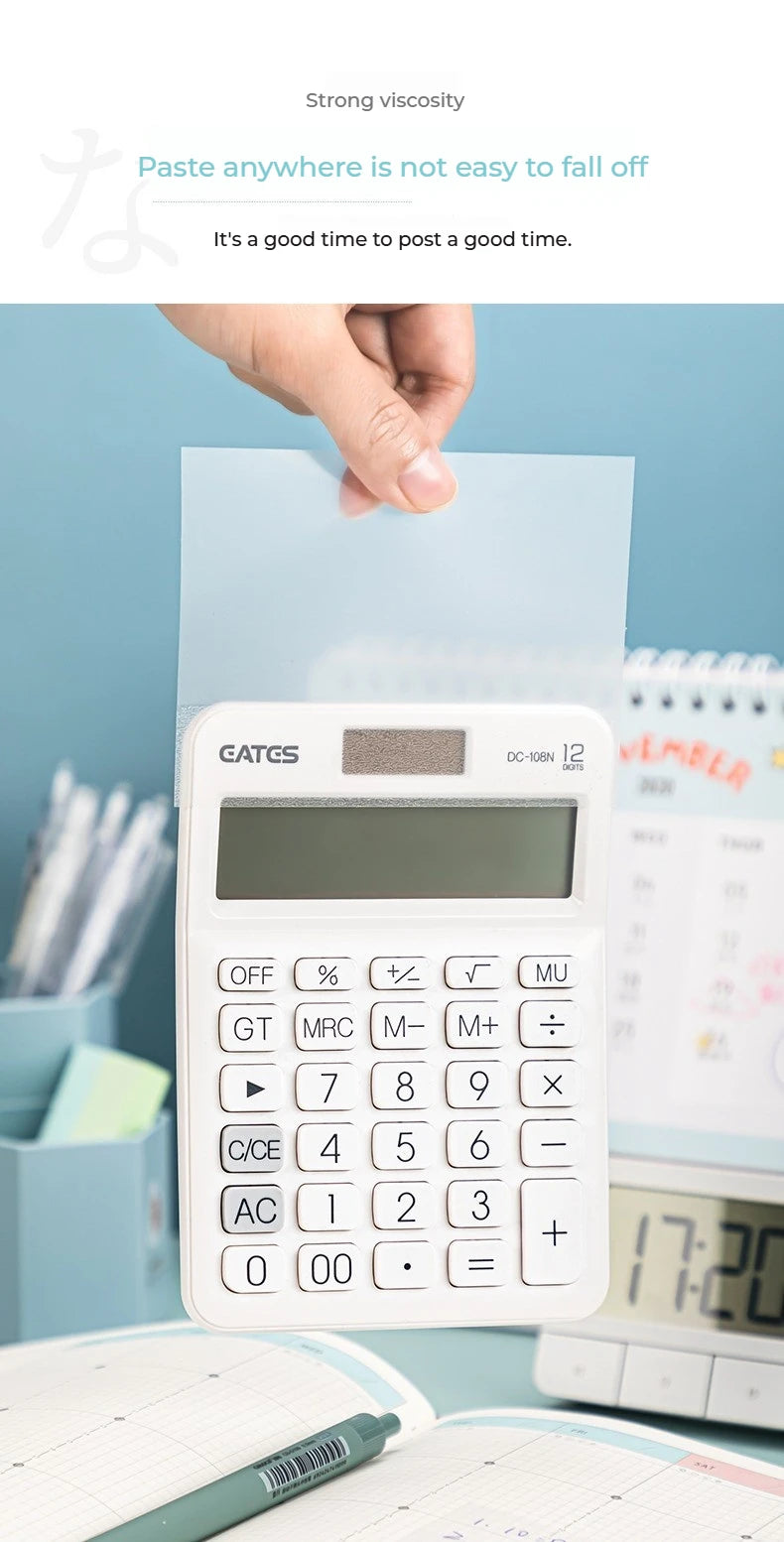 50 Plåt Transparent Sticky Notes – Vattentäta Meddelande & Signatur Stickers för Anteckningsböcker