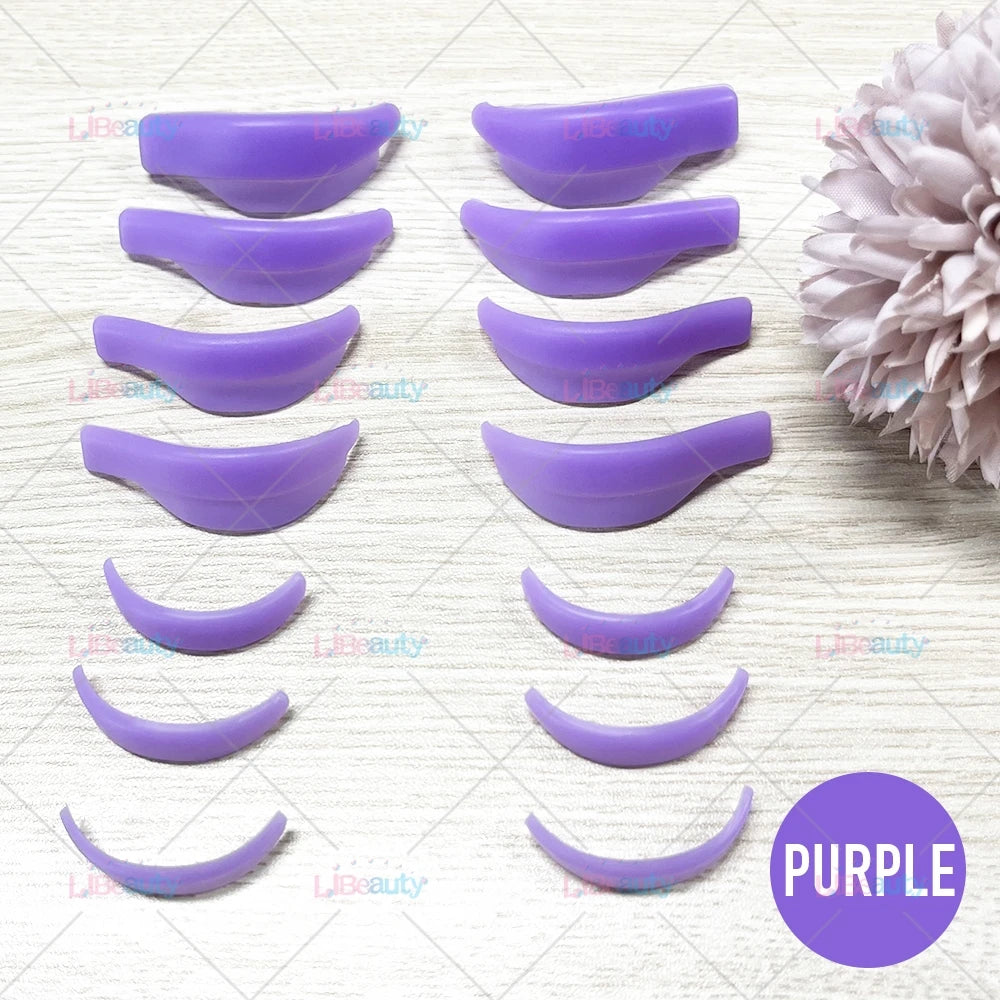 Libeauty 7 Paris Återanvändbara Lash Lift Shield Pads – Silicone Eyelash Curler & Curling Iron Tillbehör, Makeup Tool
