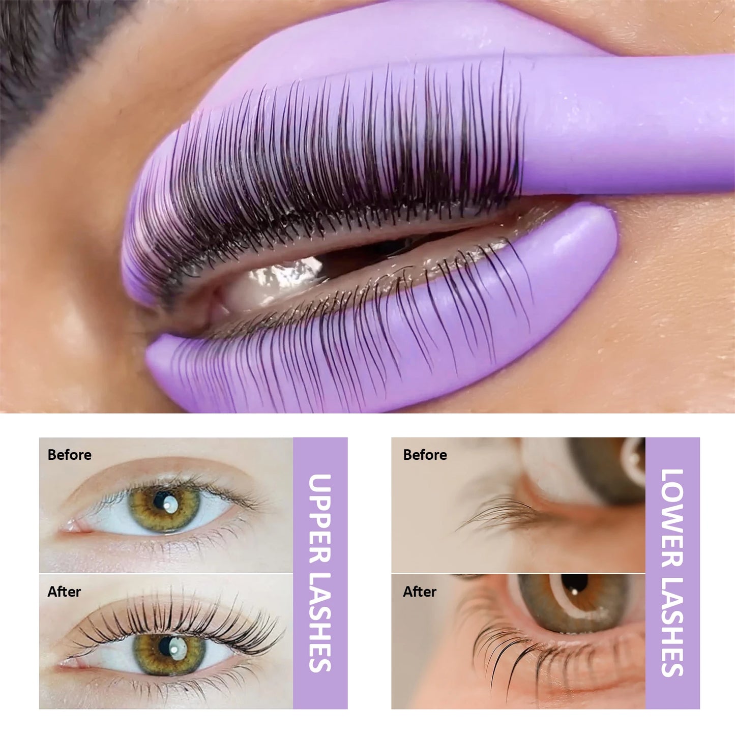 Libeauty 7 Paris Återanvändbara Lash Lift Shield Pads – Silicone Eyelash Curler & Curling Iron Tillbehör, Makeup Tool