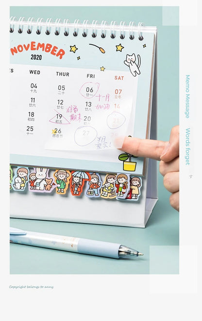 50 Plåt Transparent Sticky Notes – Vattentäta Meddelande & Signatur Stickers för Anteckningsböcker