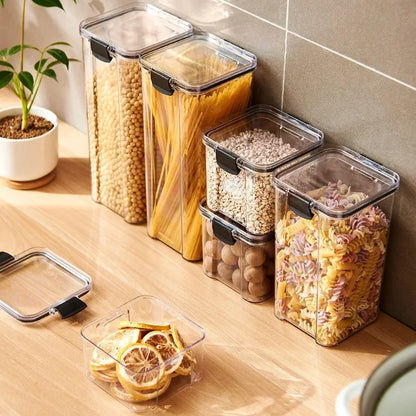 1PC Lufttät försluten förvaringsburk – Plastgröna, Pasta & kryddbehållare  på Moisture-Proof Kitchen Organizer Box