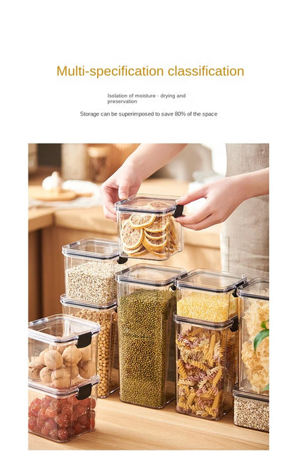 1PC Lufttät försluten förvaringsburk – Plastgröna, Pasta & kryddbehållare  på Moisture-Proof Kitchen Organizer Box