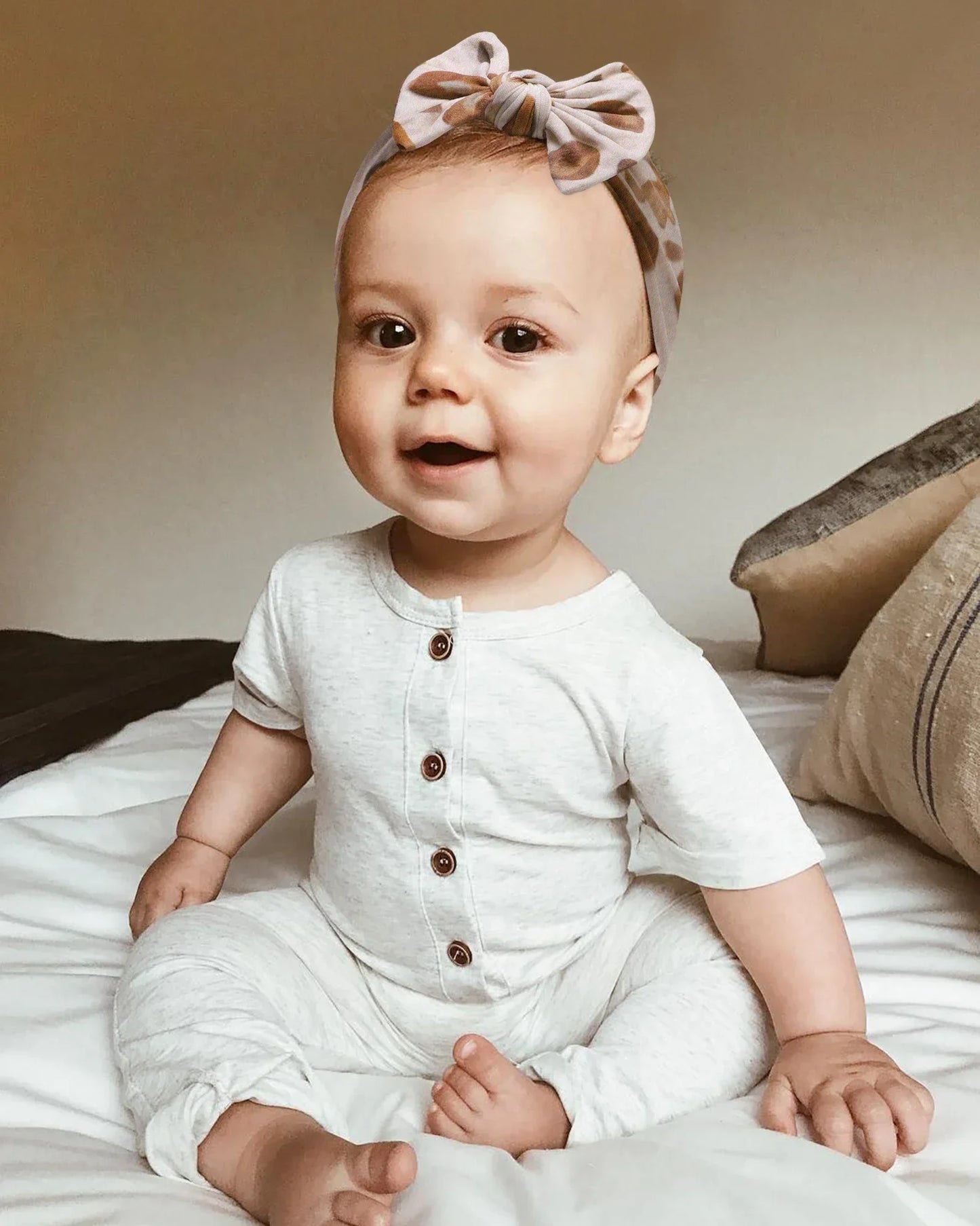 1Pc Baby Nylon Headscarf – Handmade Flower Headband for Newborn Girls, Toddler Elastic Hair Turban