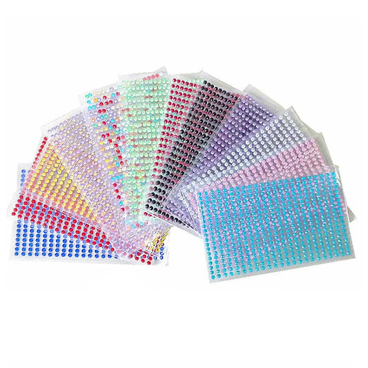 1040/900/504Pcs Akryl Borr DIY Crystal Rheinstone Självhäftande klistermärken för telefonfodral, kort och hantverk