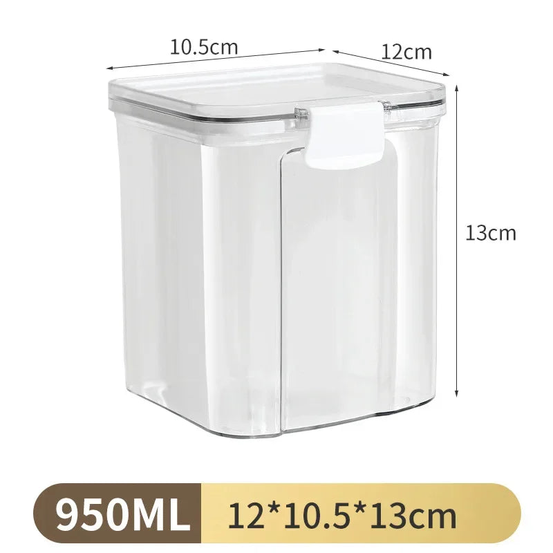 1PC Lufttät försluten förvaringsburk – Plastgröna, Pasta & kryddbehållare  på Moisture-Proof Kitchen Organizer Box