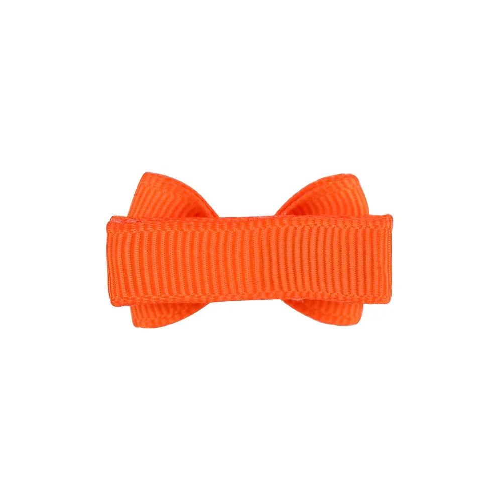 1.2 Inches Mini Hår Bows med clips - fasta färger Hårgrepp för barn & Baby Girl