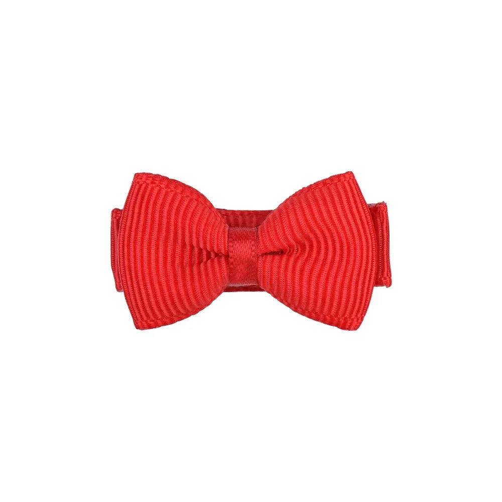 1.2 Inches Mini Hår Bows med clips - fasta färger Hårgrepp för barn & Baby Girl