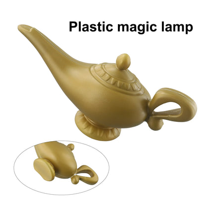 Aladdin Genie Lamp Costume Prop – Vintage Decorative Teapot, Retro Magic Lamp Ornament for Halloween, Christmas & Party Decoration