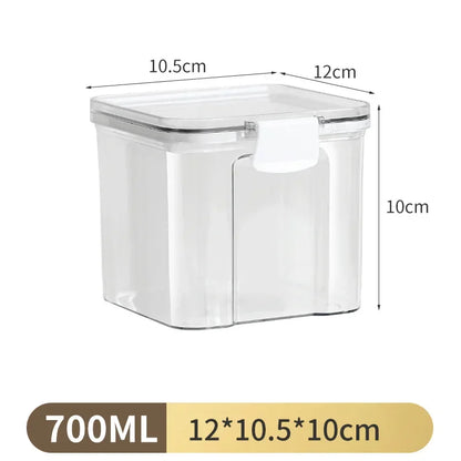 1PC Lufttät försluten förvaringsburk – Plastgröna, Pasta & kryddbehållare  på Moisture-Proof Kitchen Organizer Box