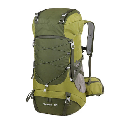 WESTTUNE 50L Vattentät Vandring Ryggsäck med regnskydd – Multifunktionell Outdoor Travel & Mountaining Bag