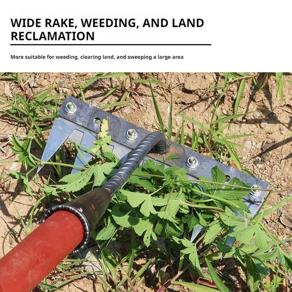 Carbon Steel Garden Weeding Rake – 5/6/7/8 Tandjordslossning & ogräsborttagningsverktyg för gård, trädgård och landskapsarkitektur