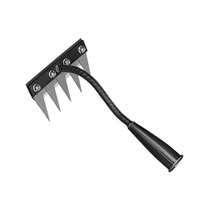 Carbon Steel Garden Weeding Rake – 5/6/7/8 Tandjordslossning & ogräsborttagningsverktyg för gård, trädgård och landskapsarkitektur