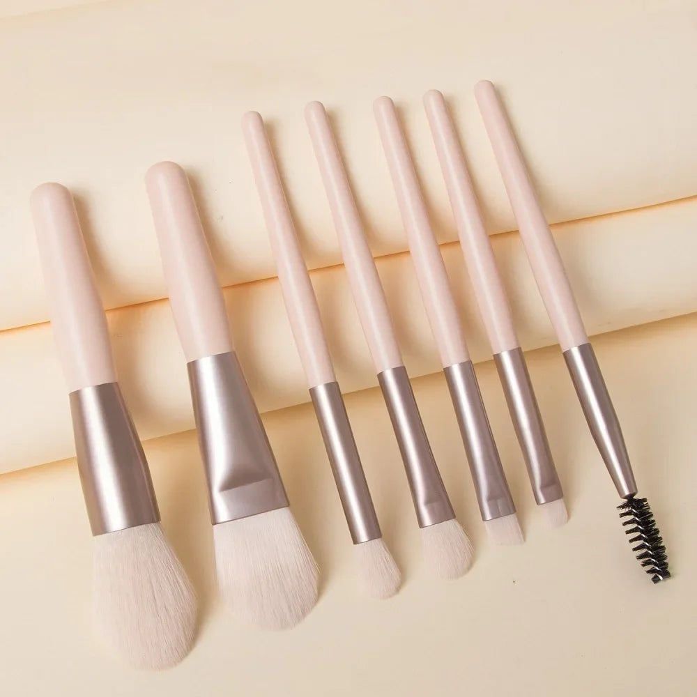 8Pcs Makeup Brush Set Makeup Concealer Brush Blush Loose Powder Brush Eye Shadow Highlighter Foundation Brush Beauty Tools