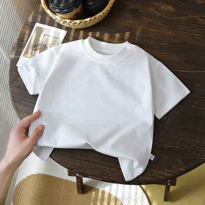 2-10Y Barnens Pure Cotton Short Sleeve Pullover T-Shirt – Baby Pojkar & Flickor Sommar Toppar