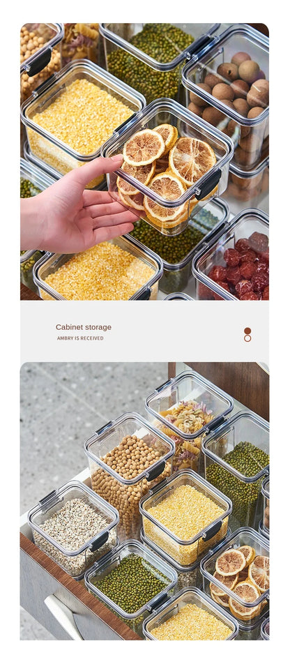 1PC Lufttät försluten förvaringsburk – Plastgröna, Pasta & kryddbehållare  på Moisture-Proof Kitchen Organizer Box