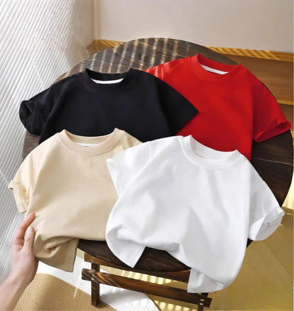 2-10Y Barnens Pure Cotton Short Sleeve Pullover T-Shirt – Baby Pojkar & Flickor Sommar Toppar
